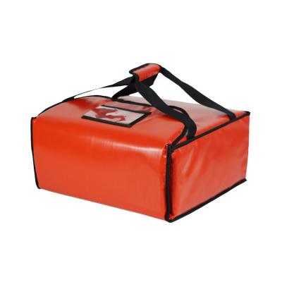 China Waterproof Classic Pizza Delivery Bag Design Durable Pizza Box Insulated Hot Red Food Delivery Carry Bag for sale