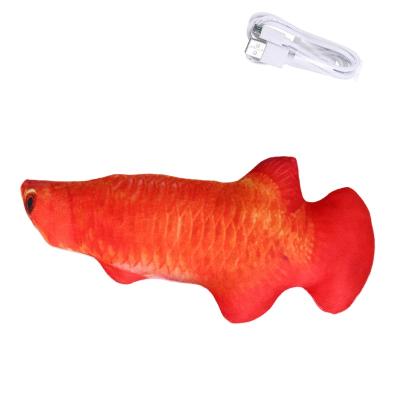 China 2021 Soft Plush Electric Fish Pet Cat Interactive Toy Fish Electric Moving Moving Fish New for sale