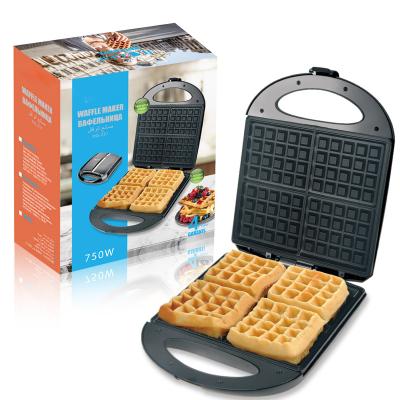 China Outdoor Household Oven Electric BBQ Pizza Maker Non-Stick Multifunctional Baking Electric Waffl 3 in 1 Mini Breakfast Makers Waffle Maker for sale