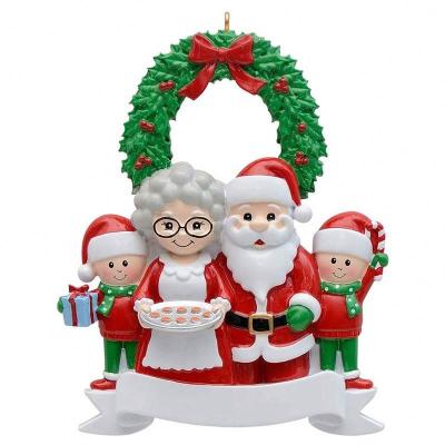 China Christmas Tree Ornament DIY Family Christmas Tree Hanging Programmable Personalized Family Member Christmas Ornaments With Smile Face for sale