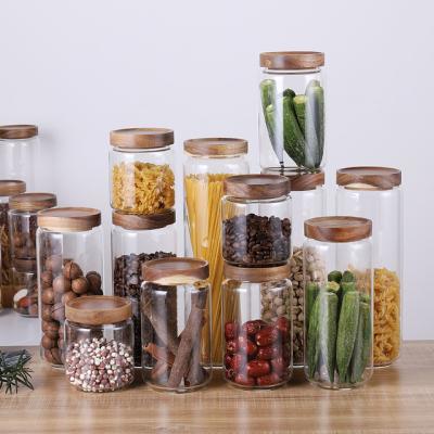 China Freshness Preservation Household Kitchen Packaging Glass Jars Food Grade Sealed Storage Jars Glass Bottle for sale