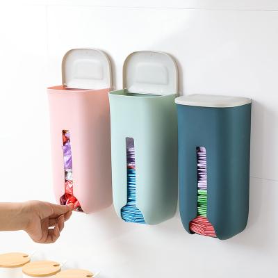 China Household Wall Hanging Portable Stored Garbage Bag Storage Box Kitchen Plastic Bag Home Storage Box for sale