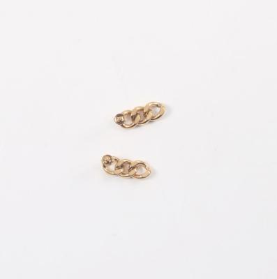 China TRENDY Personality Design 18K Gold Plated Jewelry Stainless Steel Cuban Link Chain Earrings for sale