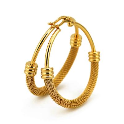 China Good Trendy Stainless Steel Wholesale Sensitive Circle Fashion Jewelry Earrings Women for sale