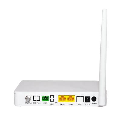 China FTTH GPON ONT with wifi voice data catv rf english firmware passive optical network for sale