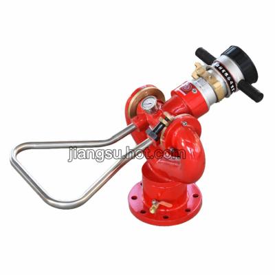 China HOT Brass Material 30PM Portable Self-locking Flow Water Adjustable Fire Monitor For Fire Fighting 100mm for sale