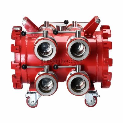 China HOT 8 Outlets 300mm Diameter Large Aluminum Alloy Water Flow Rate Water Hose Laying Multi-Size Pipe Switch For Fire Fighting for sale