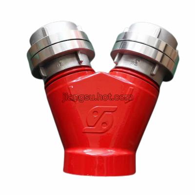 China HOT High Quality 100mm-125mm Flow Concentrated Multi-size Hose Fire Hydrant 2 Siamese Aluminum Alloy Water Inlets For Fire Fighting for sale