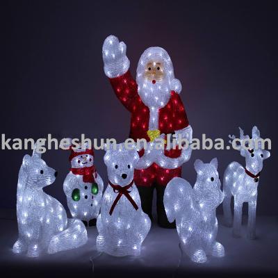 China Christmas Outdoor 3D Santa Claus Led Motif Light Stainless Steel Lamp Christmas Decoration Lights for sale