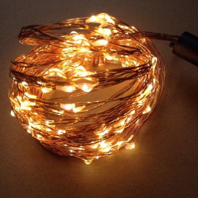 China Decorative Waterproof Mini Copper Wire Strand Led Periodic Flash/Static On/Timer Christmas Lights for sale