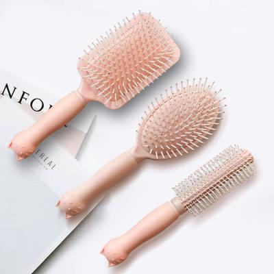 China 2021 Wholesale Head Hair Comb Set Women Ladies Hair Care Massage Brush With And Stand For Home Use for sale