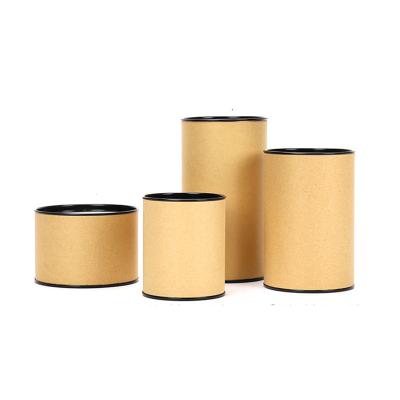 Chine Recycled Materials Sun Packing Customized Cylinder Printed Round Kraft Paper Tea Can Bag Tubes Packaging Box à vendre