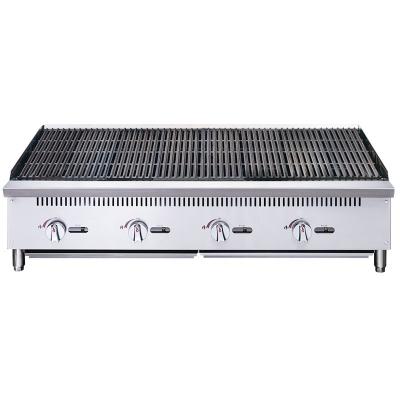 China Adjustable Height 48 Inch Charbroiler BBQ Grill Grilling Charbroiler Commercial Grill Home Restaurant Use Hotel Commercial Use Factory for sale