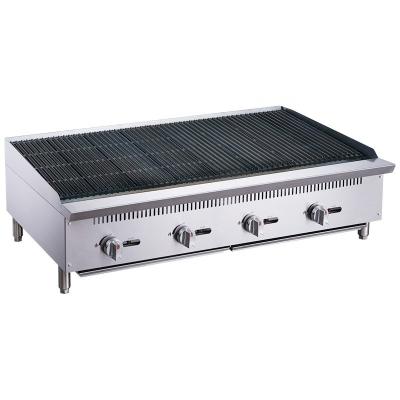 China BBQ Charbroiler Griddle Outdoor Commercial BBQ Charbroiler Gas Grill Stainless Steel Commercial Gas Grill Adjustable Height 48 Inches for sale