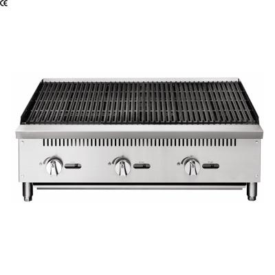 China Height Adjustable Professional Factory Directly Gas Charbroiler CE Certificated Charbroil Approved Indoor Commercial Barbecue Grill Charbroiler for sale