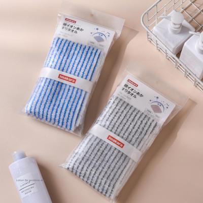 China Sustainable Silver Ion Antibacterial Water-Absorbing Bath Towel To Scrub Back Tape for sale