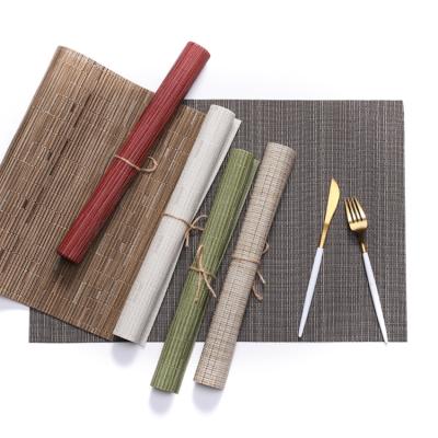 China Sustainable Bamboo Woven Table Mats Place Mats For Kitchen Table for sale