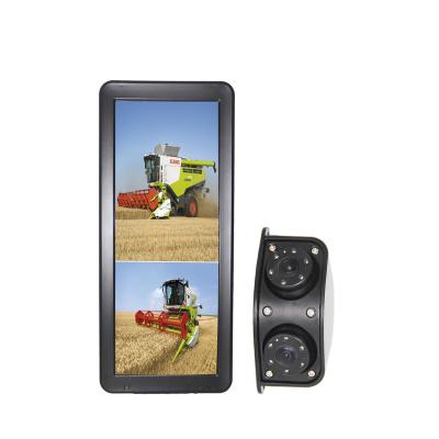 China 12inch Split Image Full HD Screen 1080P Car Mirror Screen Show AHD Monitor With DVR Recorder With Camera for sale