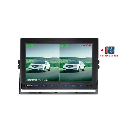 China Quad Monitor Truck Rear View Monitor DVR 10.1 Inches AHD 1080P 4chs Input Recorder Monitor System For Truck for sale