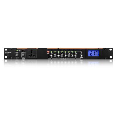 China Home-use Q-908 Professional 8 Outlet Power Sequencer Controller Conditioner Surge Protector Power Supply Regulator LED Display for sale