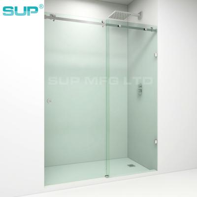 China Guangdong Jiangmen Factory USA Standard Modern Stainless Steel Hardware CRL Sliding Glass Shower Door for sale