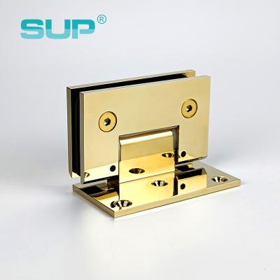 China Modern Adjustable PVD Colored Heavy Duty Brass Shower Door Hinge for sale