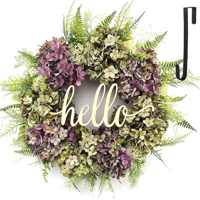 China Kind Supplies Wholesale Handmade Flower Garland Artificial Flowers Lavender Wreaths Skillful Design for Hanging Decoration for sale