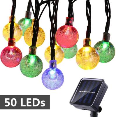 China Beautiful Fairy 50LEDs Bubble Crystal Ball String Lights Decorative Lighting Fairy Ball Light-Colorful with2 Modes Outdoor Christmas for sale