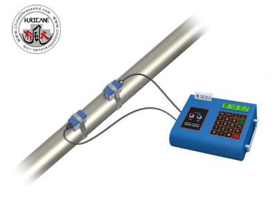 China Portable Clamp On Ultrasonic Flow Meter with 2 Sensors Outer Mounted on Pipes for sale