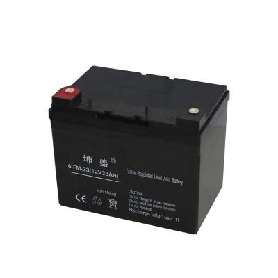 China Factory sale high quality 12v 33ah solar powered lead acid batteries maintenance free lead acid battery for sale