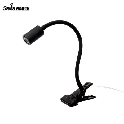 China Savia Modern Aluminum 360 Flexible Gooseneck Table Desk Clip Reading Lights Adjustable LED Desk Lamp for Bed Painting Edge Computer for sale