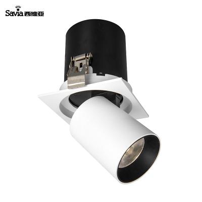 China Savia 2020 NEW Modern LED Aluminum COB 9W Head Stretchable Adjustable Spotlight Recessed Downlight for sale