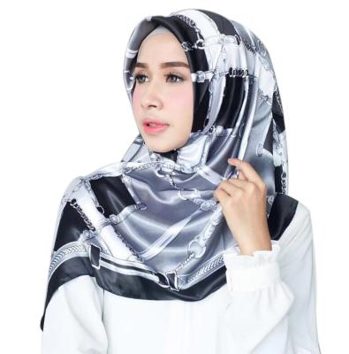 China 2020 medium wholesale fashion printed hijab muslim abaya women head satin scarf for sale