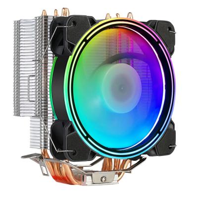 China Intel AMD Universal PC Processor CPU Case SATE-RGB CPU Cooler LED Air Radiator New 4 Pipes Fan For Desktop DC -77 for sale