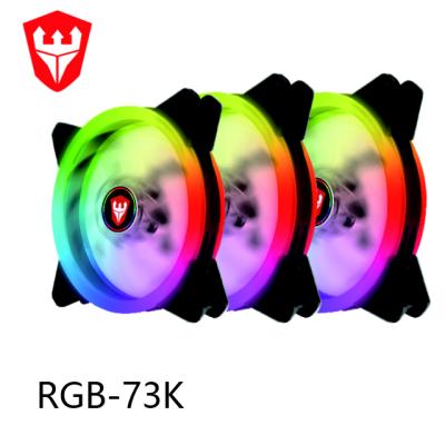 China Computer Case SATE Case RGB Fans With Controlboard Fan 1200rpm Cooler Fan 120mm Computer RGB Computer Game Cooling RGB-73K for sale