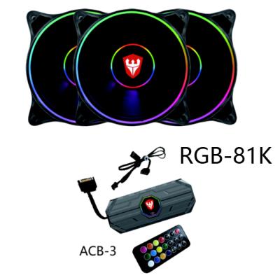 China Sate Computer Fans - Computer Case Cases With Onboard RGB RGB-81K 3PCS Computer FANS KIT FOR SET for sale