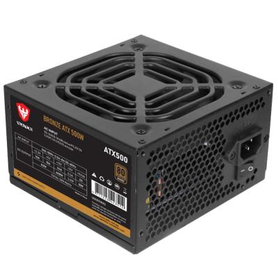 China Desktop SATE 500W ATX 80 Plus Power Supply For Computer ATX500 Case 2021 New Model 500W 600W 650W 750W Power Supply for sale