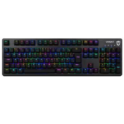 China Multimedia Keys SATE RGB Led Mechanical Keyboard Brand Stocked 104 Key Wired Backlight Keyboard K6 for sale