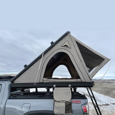 China High Quality Camouflage/Field Game Triangle Shell Aluminum Hard Roof Top Tent Car Camping Top Tent for sale