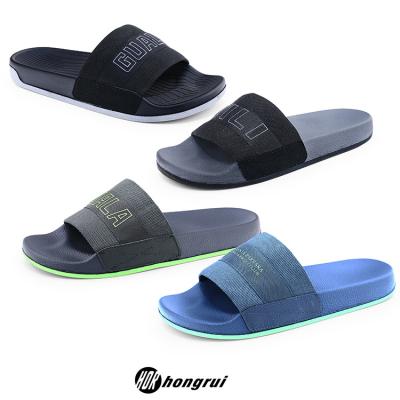 China Wholesale Custom Made Lightweight Memory Foam Super Soft PU Cloud Logo Slipper Man Slide Sandal Unique Slippers For Men for sale