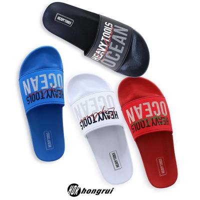 China New Lightweight Slide Slippers Trend Custom Flat Slipper Sandal Customization Logo Mens Slides Slide Slipper Latest Design Simple OEM Service for sale