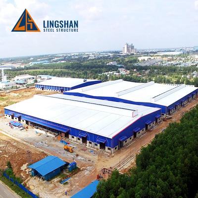 China Modern Steel Structure Bolts Metal Frame Modern New Design Connected Prefab Factory Building for sale