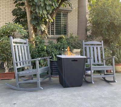 China Eco-freindly Outdoor Fire Pit Table HDPE Rocking Chair for sale