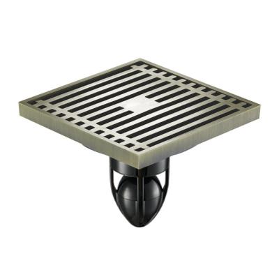 China MAGdrain Modern Square Anti Smell Brass Balcony Sewer Smell Silicon Floor Waste Waste Drain Cover for sale