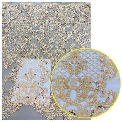 China Viable Popular Material 3D Polyester Fabric 3D Net Floral Embroidery Lace 100% For Dress for sale