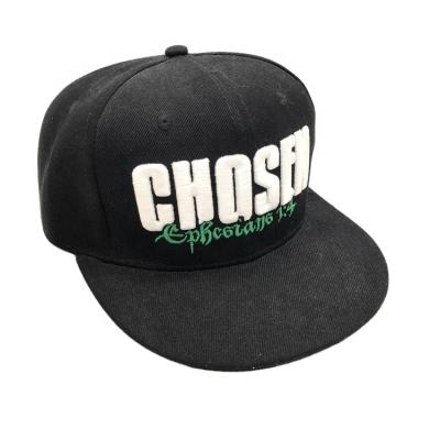 China Custom Men's Flat Brim Acrylic Wool 3d Embroidery High Quality Snapback Hat and Hat for sale