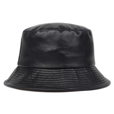 China Breathable High Quality Cheap Wholesale Disigner Comfort PU Leather Bucket Hats For Adults for sale