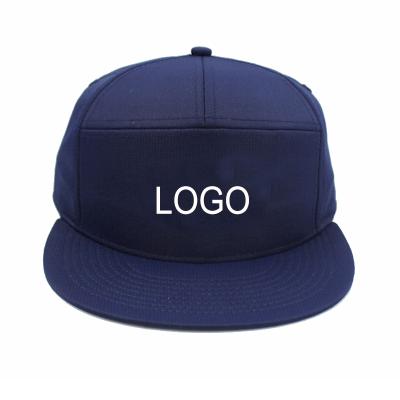 China COMMON Custom Flat Brim Nylon Cotton Cotton 7 Panel Flat Brim Hats Caps for sale