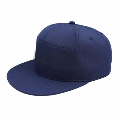 China COMMON Custom Flat Brim Nylon Cotton Cotton 7 Panel Flat Brim Hats Caps for sale