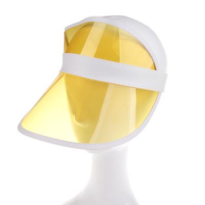 China Transparent Character Sun Visor Hat Summer PVC Visor Hats for sale